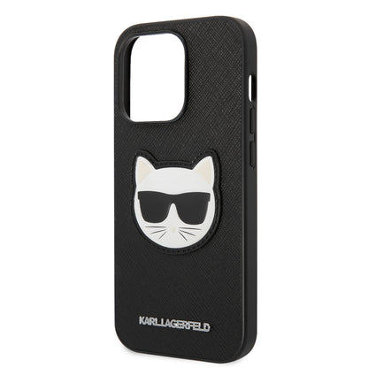 Fodral för Apple iPhone 14 Pro Max, Karl Lagerfeld, Saffiano Choupette's Head, Svart