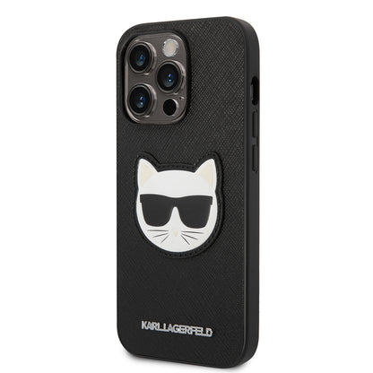 Fodral för Apple iPhone 14 Pro Max, Karl Lagerfeld, Saffiano Choupette's Head, Svart