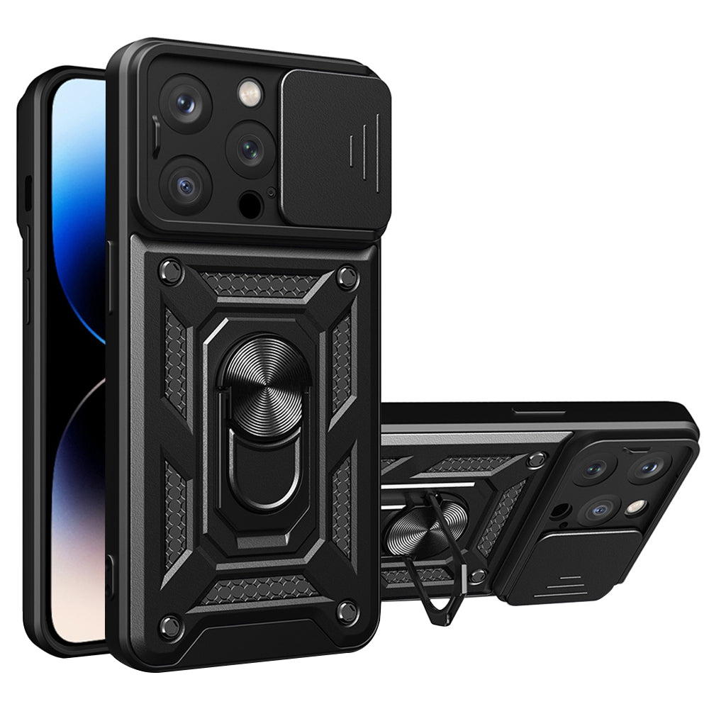 Fodral för Apple iPhone 14 Pro Max, Techsuit, CamShield, Svart