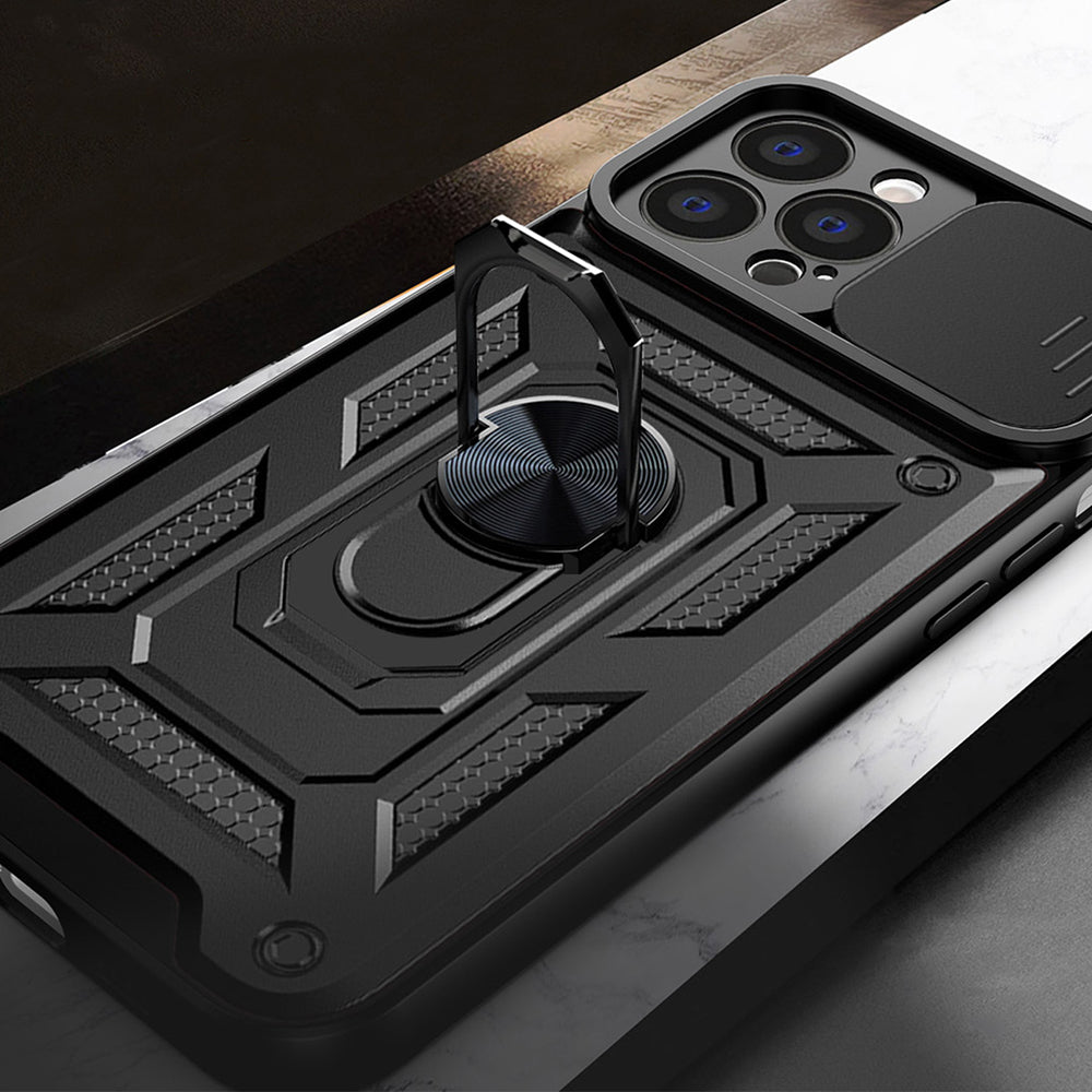 Fodral för Apple iPhone 14 Pro Max, Techsuit, CamShield, Svart