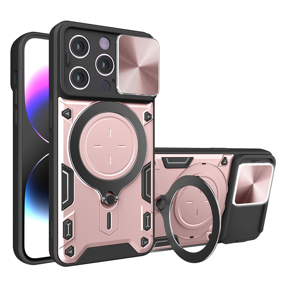 Fodral för Apple iPhone 14 Pro, Techsuit, CamGuard Pro, Roséguld