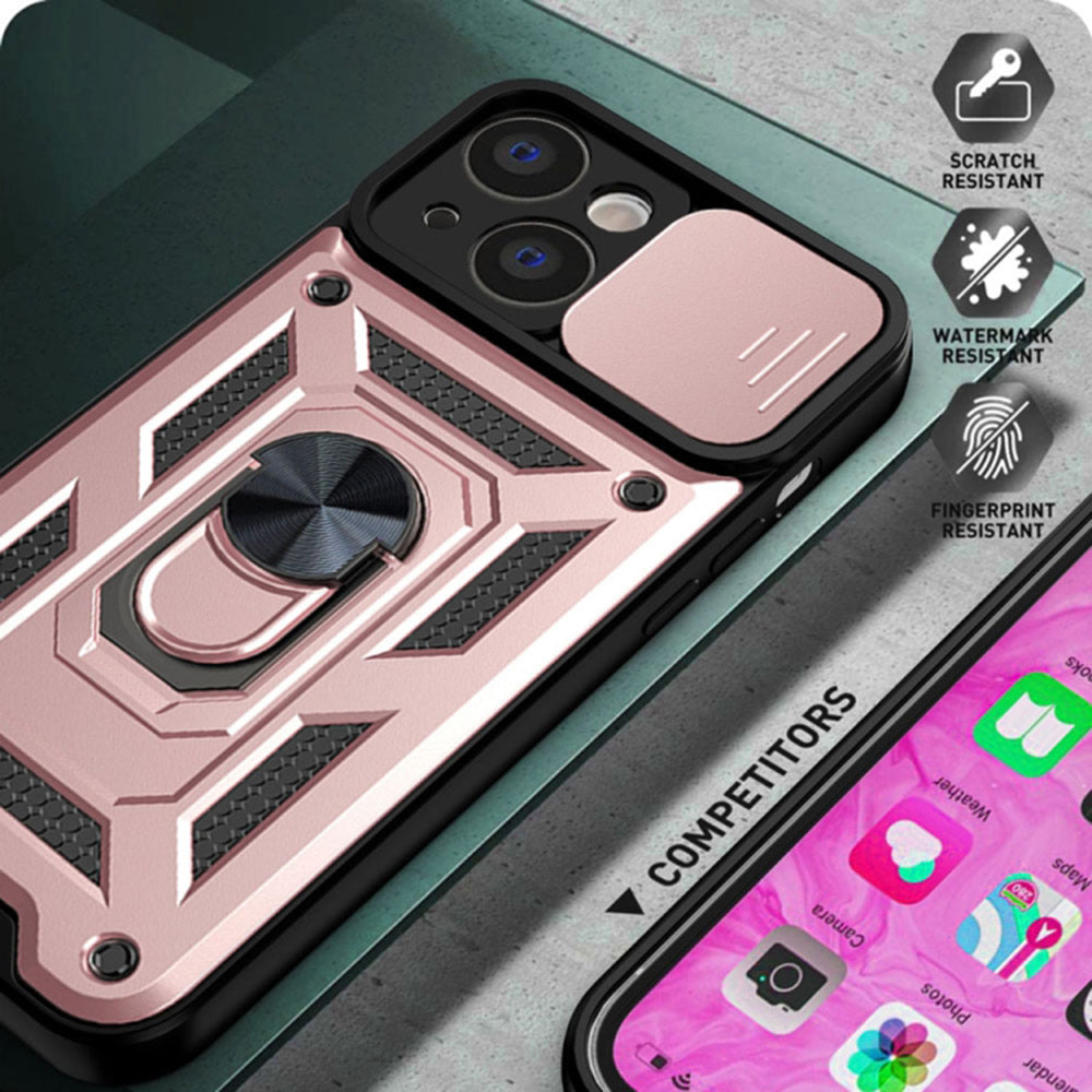 Fodral för Apple iPhone 14 Pro, Techsuit, CamShield, Rosa
