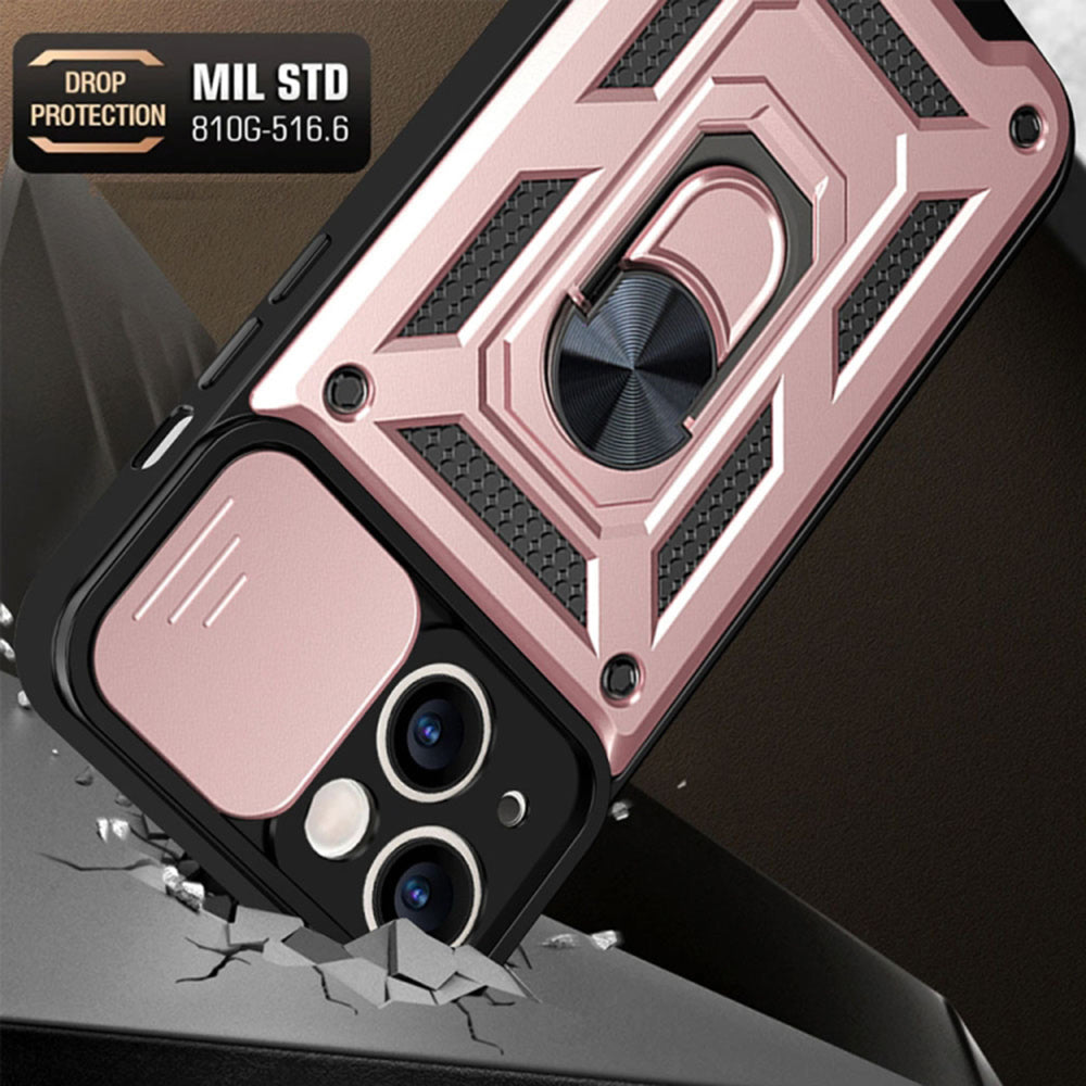 Fodral för Apple iPhone 14 Pro, Techsuit, CamShield, Rosa