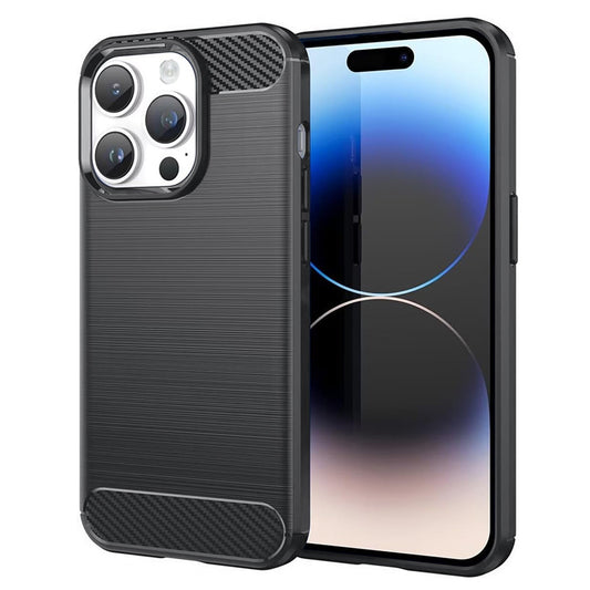 Fodral för Apple iPhone 14 Pro, Techsuit, Kolfiber, Svart