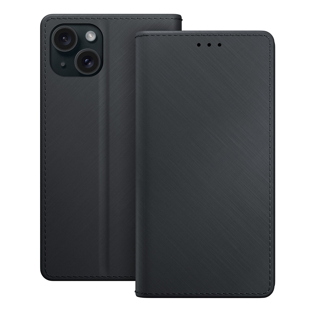 Fodral för Apple iPhone 15, 3MK, Plånbok, Svart