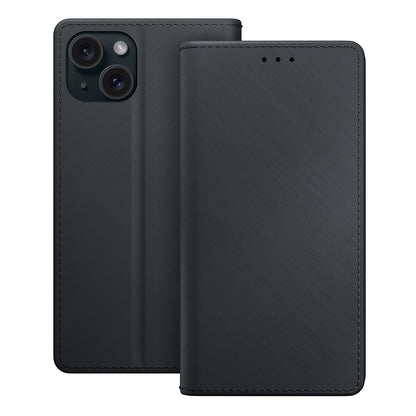 Fodral för Apple iPhone 15, 3MK, Plånbok, Svart