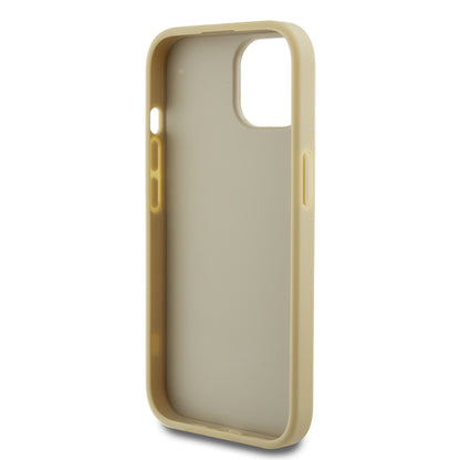 Case for Apple iPhone 15, Guess, Glitter Big 4G Script, Gold