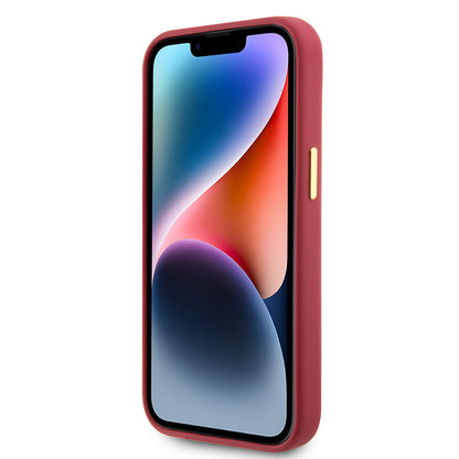 Fodral för Apple iPhone 15, Guess, Script Metal Logo & Frame, Rosa