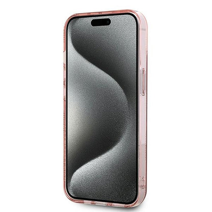 Case for Apple iPhone 15, Karl Lagerfeld, IML Luxury Monogram Choupette's Head, Pink