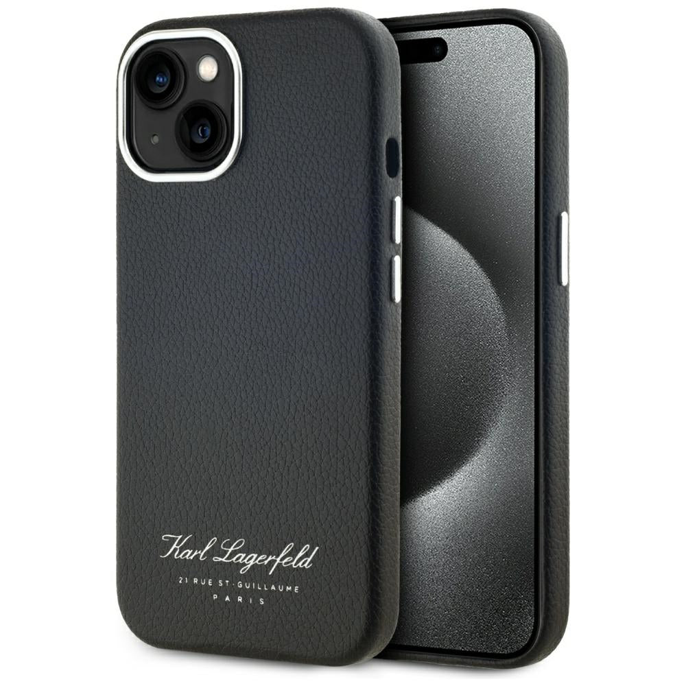 Skyddsfodral för Apple iPhone 15, Karl Lagerfeld, RSG, Svart