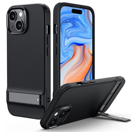 Skyddsfodral för Apple iPhone 15 Plus, ESR, Air Shield Boost Kickstand, Svart