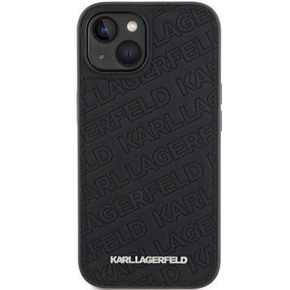 Fodral för Apple iPhone 15 Plus, Karl Lagerfeld, Diagonal Quilted K Pattern, Svart