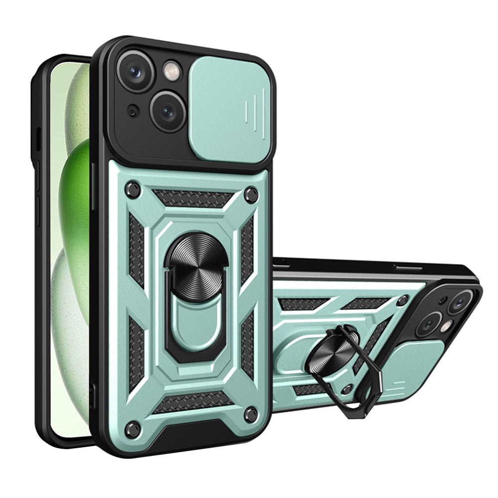Fodral för Apple iPhone 15 Plus, Techsuit, CamShield, Grön