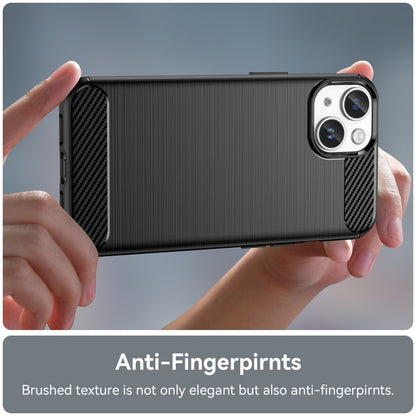 Fodral för Apple iPhone 15 Plus, Techsuit, Kolfiber, Svart