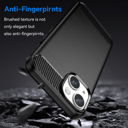Fodral för Apple iPhone 15 Plus, Techsuit, Kolfiber, Svart