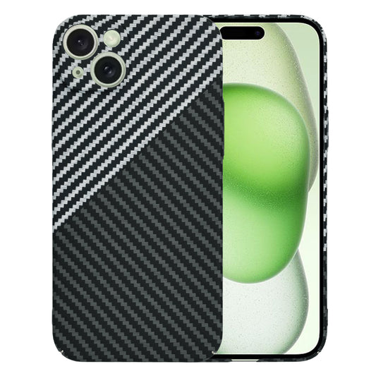 Fodral för Apple iPhone 15 Plus, Techsuit, Carbonite FiberShell, Svart Grå