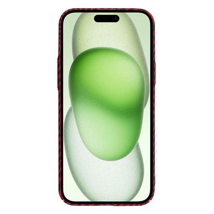 Fodral för Apple iPhone 15 Plus, Techsuit, Carbonite FiberShell, Röd