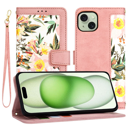 Fodral för Apple iPhone 15 Plus, Techsuit, FlipCraft, Rosa