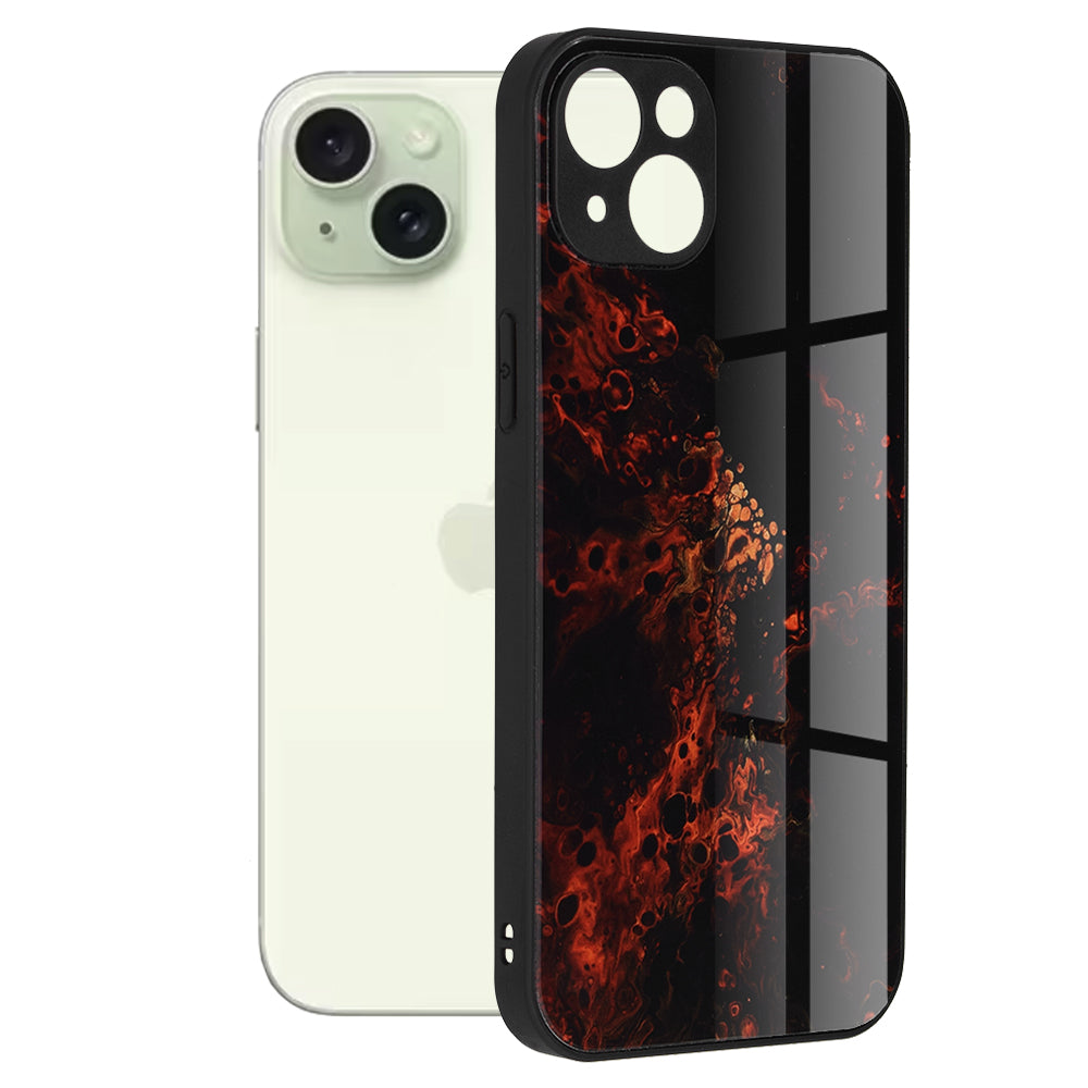 Fodral för Apple iPhone 15 Plus, Techsuit, Glaze, Röd