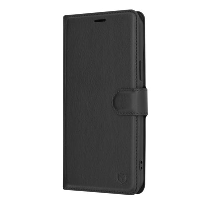 Fodral för Apple iPhone 15 Plus, Techsuit, Leather Folio, Svart