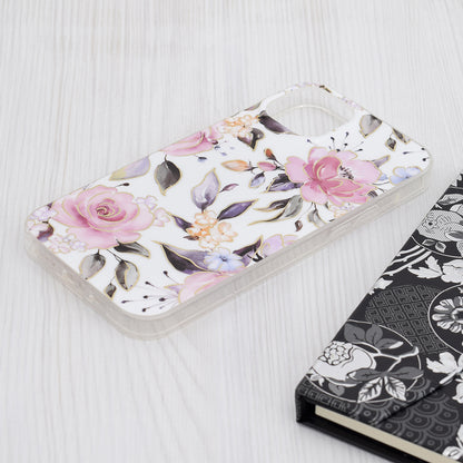 Fodral för Apple iPhone 15 Plus, Techsuit, Marble, Vit