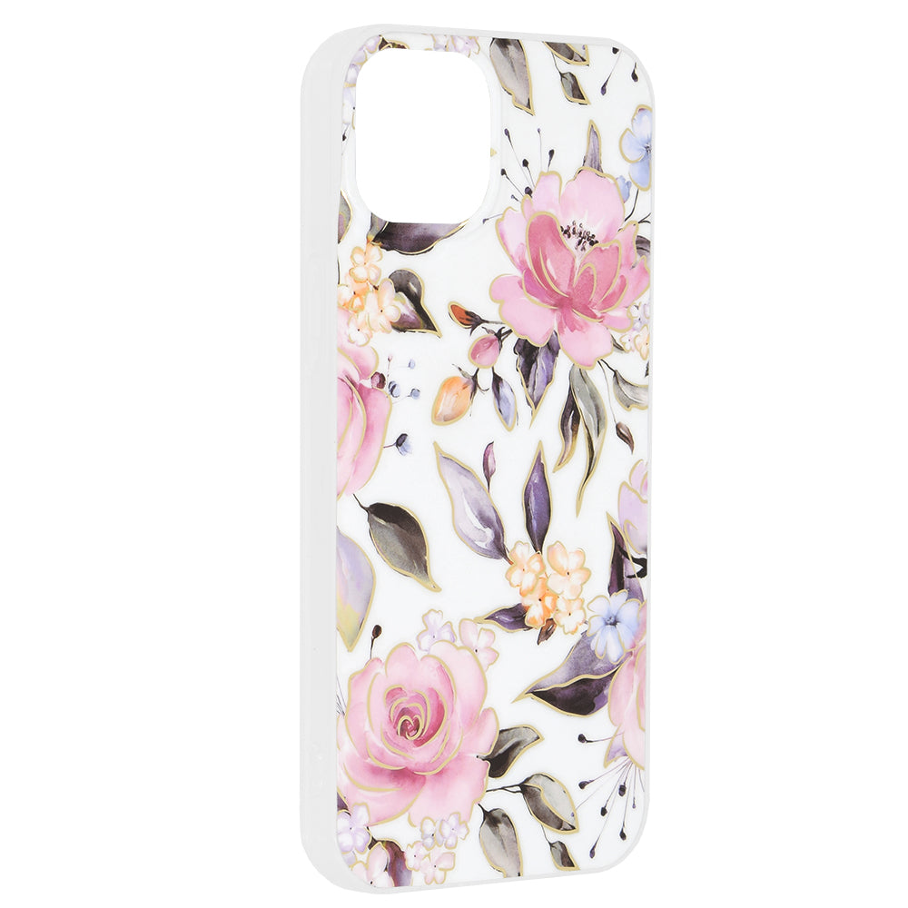 Fodral för Apple iPhone 15 Plus, Techsuit, Marble, Vit