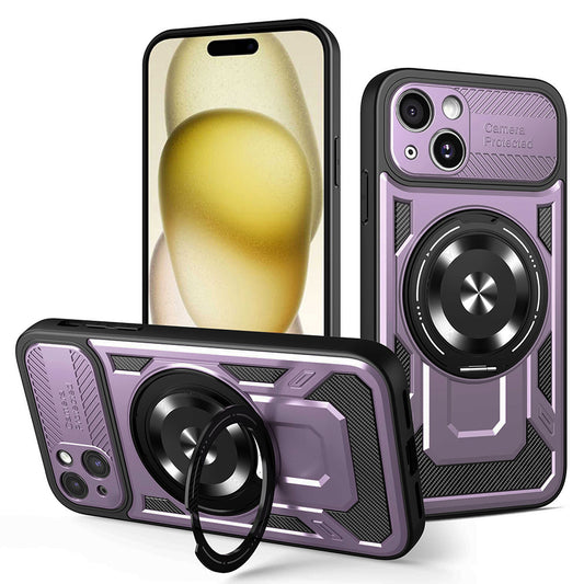 Fodral för Apple iPhone 15 Plus, Techsuit, RuggedCam, Lila