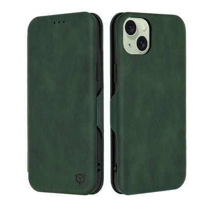 Fodral för Apple iPhone 15 Plus, Techsuit, Safe Wallet Plus, Grön