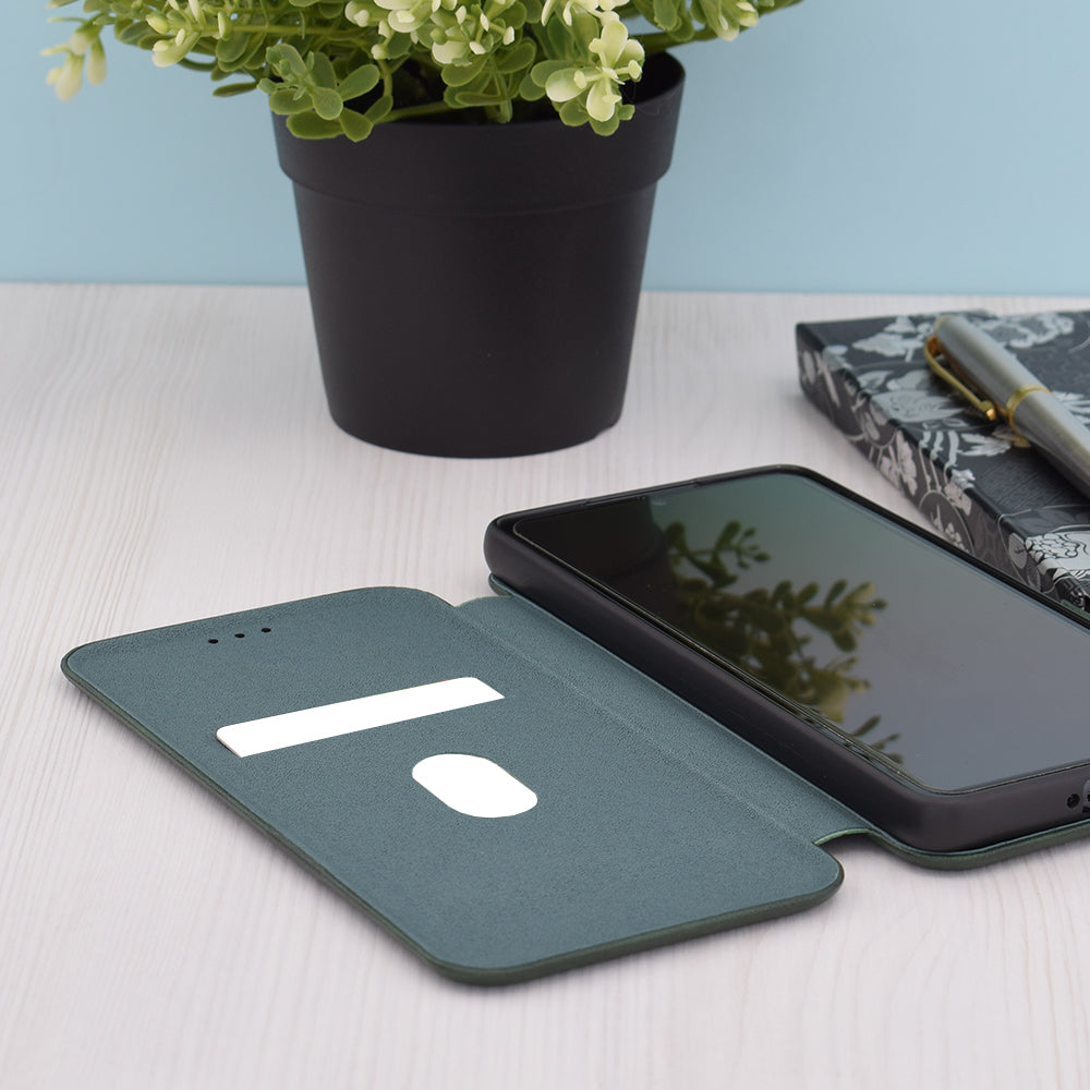Fodral för Apple iPhone 15 Plus, Techsuit, Safe Wallet Plus, Grön