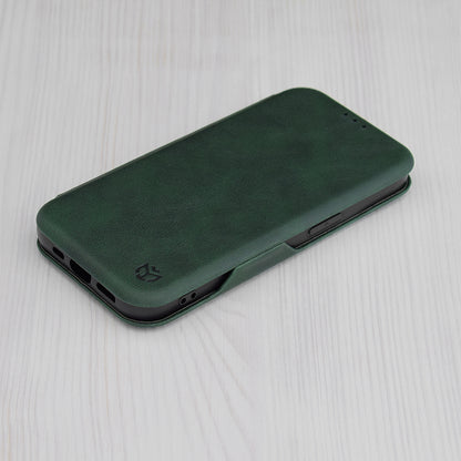 Fodral för Apple iPhone 15 Plus, Techsuit, Safe Wallet Plus, Grön