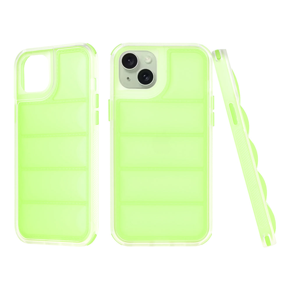 Fodral för Apple iPhone 15 Plus, Techsuit, Wave Shield, Grön