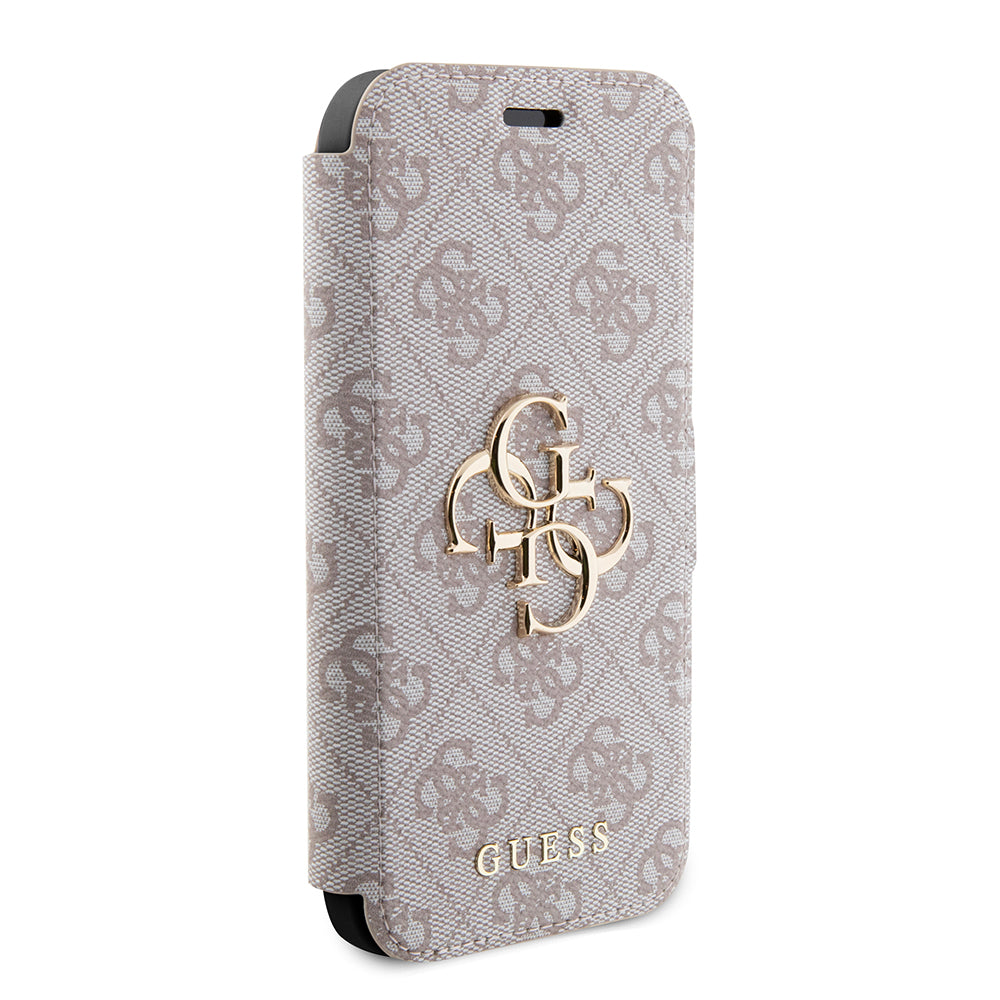 Fodral för Apple iPhone 15 Pro, Guess, 4G Book, Rosa