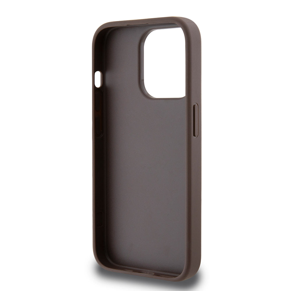 Case for Apple iPhone 15 Pro, Guess, 4G Stripe, Brown