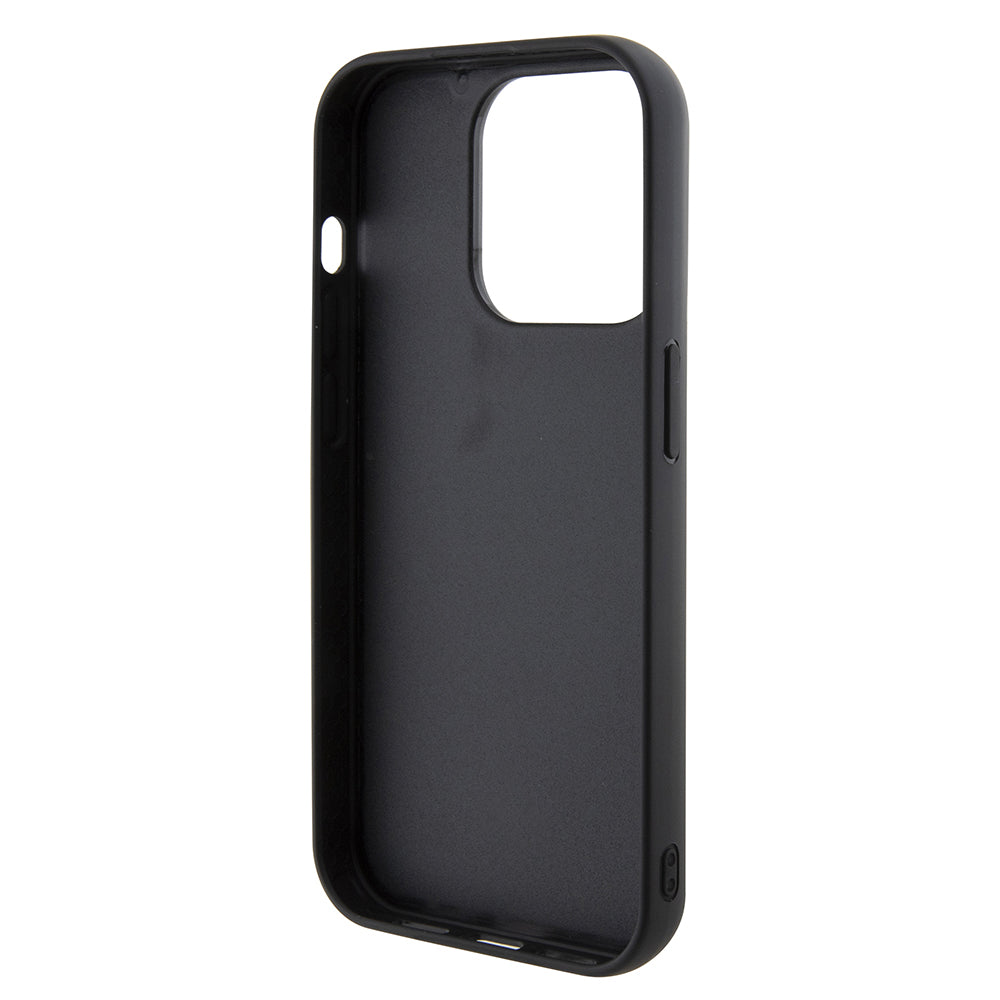 Fodral för Apple iPhone 15 Pro, Guess, PU Square Mirror Script Logo, Svart GUHCP15LPMSDGSK