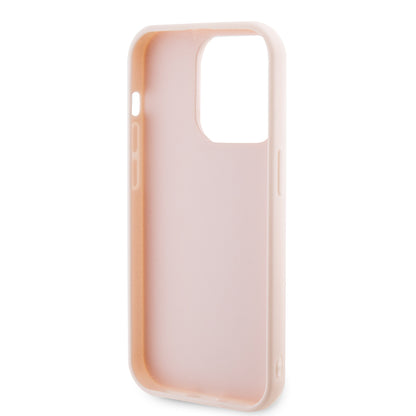 Skyddsfodral för Apple iPhone 15 Pro, Karl Lagerfeld, 3D Rubber Glitter Logo Karl, Rosa
