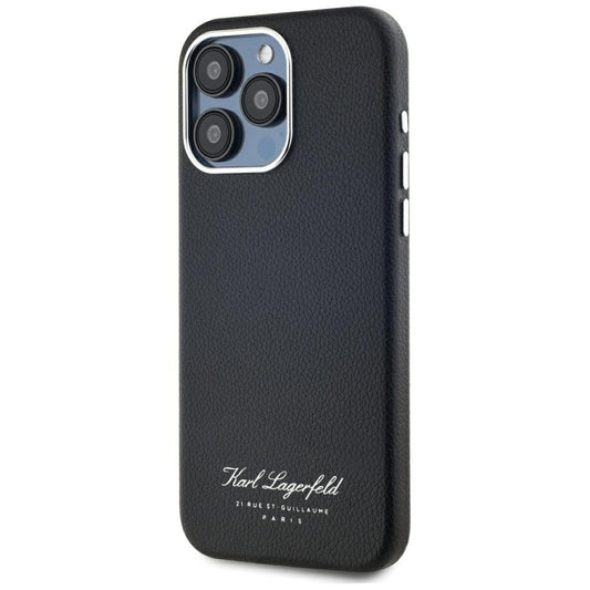 Fodral för Apple iPhone 15 Pro, Karl Lagerfeld, Grained Hotel RSG, Svart