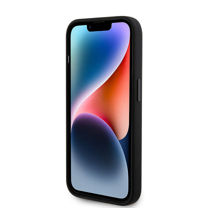 Fodral för Apple iPhone 15 Pro, Karl Lagerfeld, Silicone Metal Ikonik, Svart