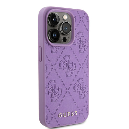 Case for Apple iPhone 15 Pro Max, Guess, 4G Stamped, Light Purple