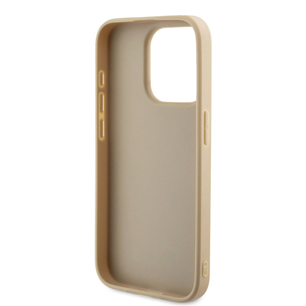 Fodral för Apple iPhone 15 Pro Max, Guess, Saffiano Iridescent Script, Guld