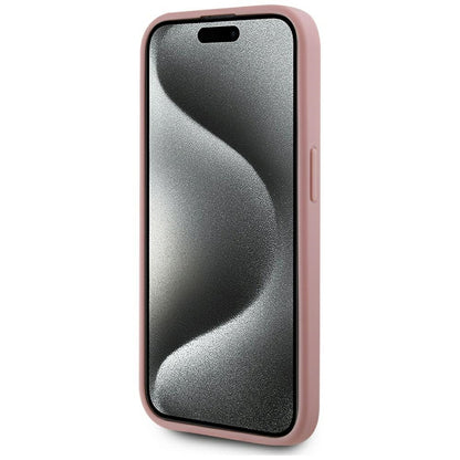 Skyddsfodral för Apple iPhone 15 Pro Max, Karl Lagerfeld, Metal Signature, Rosa