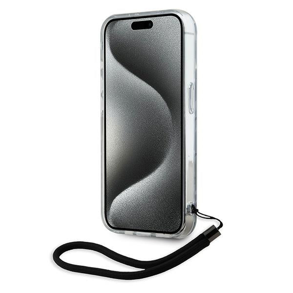 Fodral för Apple iPhone 15 Pro Max, Karl Lagerfeld, Zebra with Cord Strap, Lila