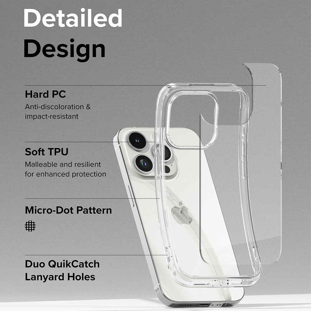 Fodral för Apple iPhone 15 Pro Max, Ringke, Fusion, Transparent