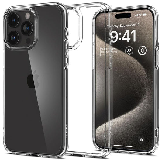 Skyddsfodral för Apple iPhone 15 Pro Max, Spigen, Ultra Hybrid, Transparent