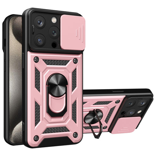 Fodral för Apple iPhone 15 Pro Max, Techsuit, CamShield, Rosa