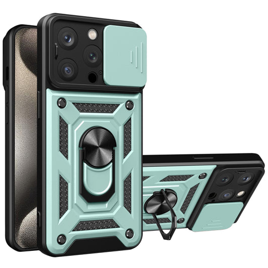 Fodral för Apple iPhone 15 Pro Max, Techsuit, CamShield, Grön