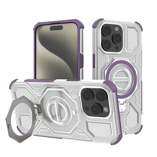 Fodral för Apple iPhone 15 Pro Max, Techsuit, Carbon Shield Pro, Lila