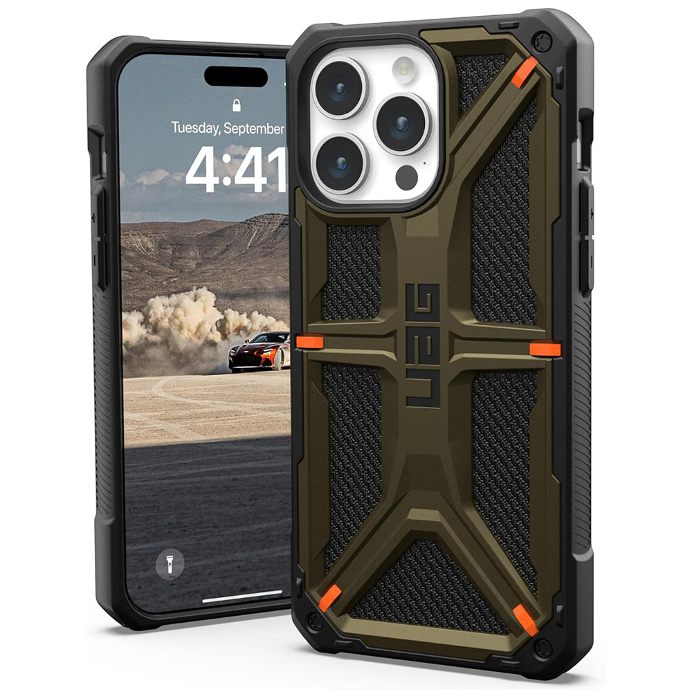 Fodral för Apple iPhone 15 Pro Max, Urban Armor Gear, Monarch Kevlar, Grön