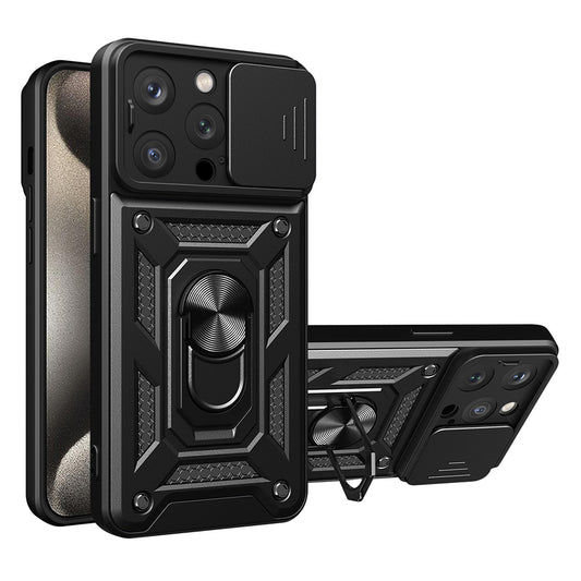 Fodral för Apple iPhone 15 Pro, Techsuit, CamShield, Svart