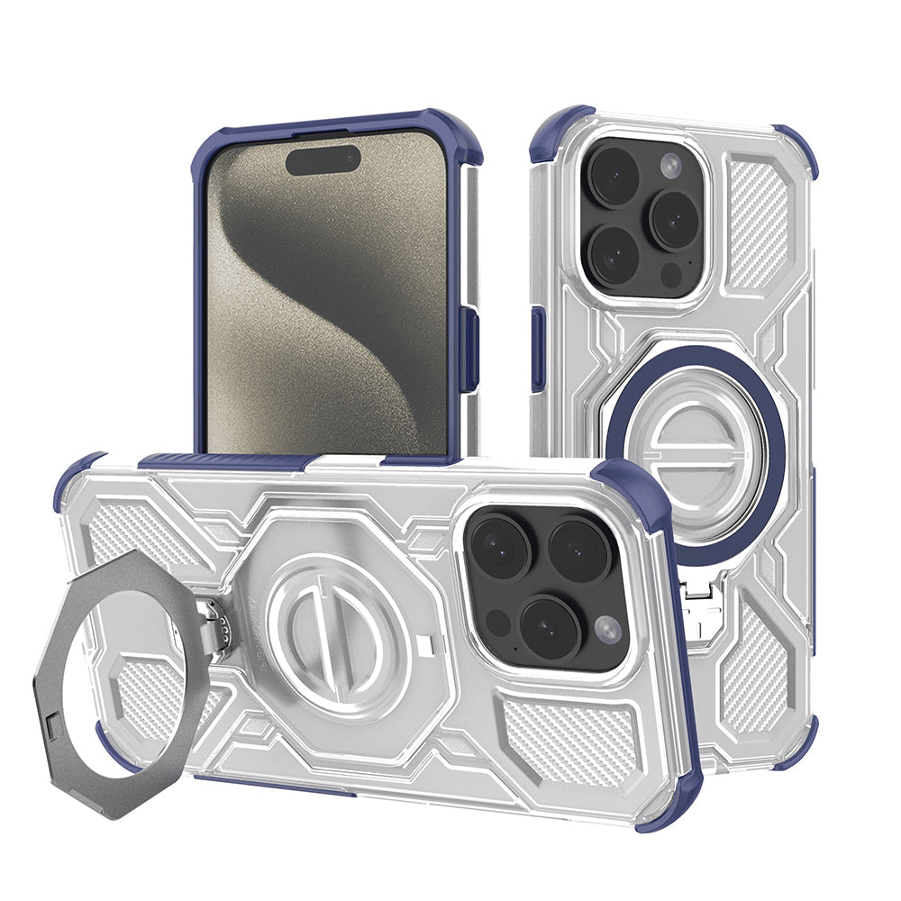 Fodral för Apple iPhone 15 Pro, Techsuit, Carbon Shield Pro, Blå