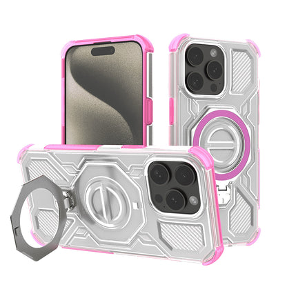 Fodral för Apple iPhone 15 Pro, Techsuit, Carbon Shield Pro, Rosa